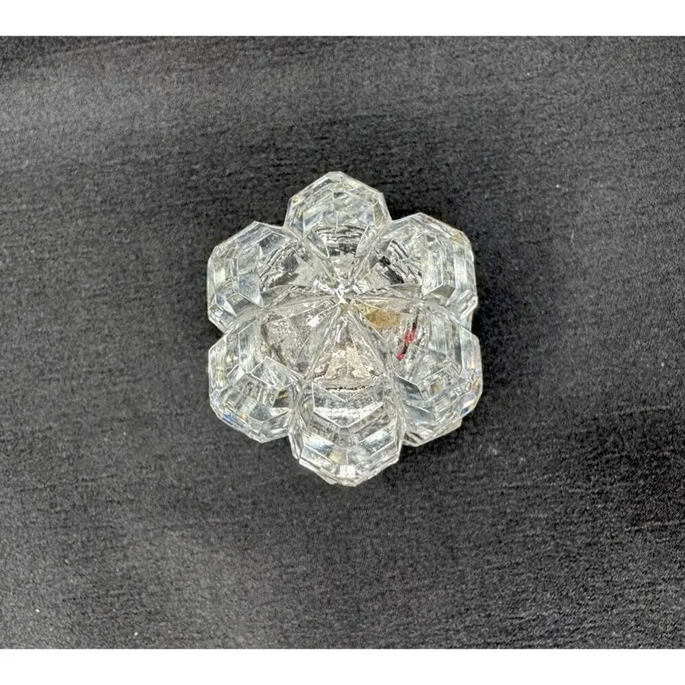 Vintage Mini Cut Crystal Table Desk Lighter Ronson Strikalite Insert 2.5” SPARKS